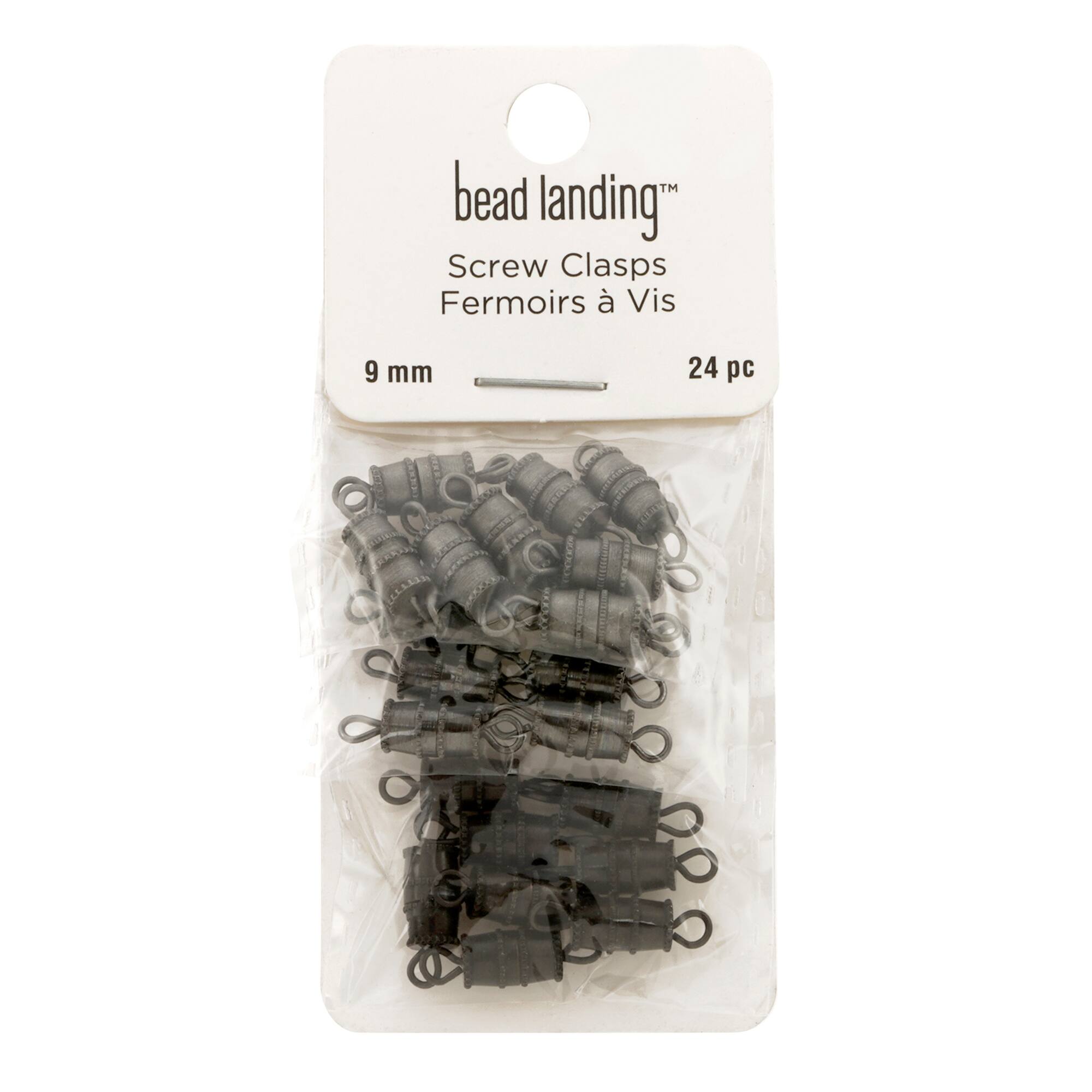 12 Packs: 24 ct. (288 total) Mixed 9mm Metal Screw Clasps by Bead Landing™